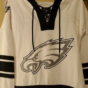47 Brand Philadelphia Eagles Historic White Superior Lacer Hood Sz XXL